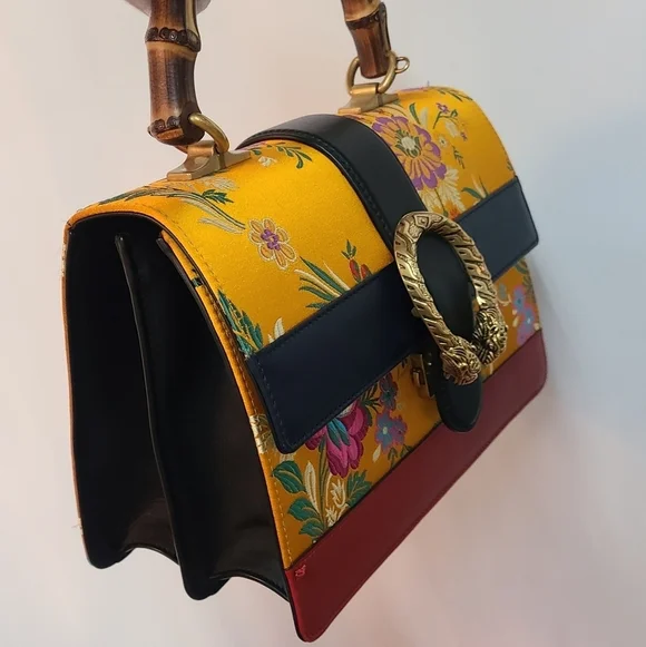 GUCCI Dionyso Bamboo Leather Handbag - Picture 14 of 17